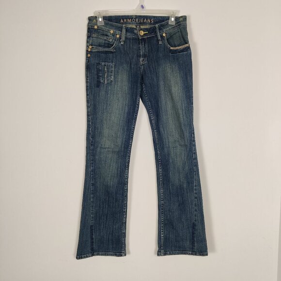 Armor Jeans Women's Flare Jeans Size 9 / 10 Blue Cotton Casual Outerwear Daily - Picture 1 of 13